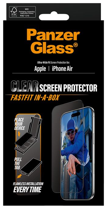 Klare Bildschirmschutzfolie Gehärtetes Glas, Polyethylenterephthalat, Silikon für  Apple Apple - iPhone Air Kratzresistent, Schockresistent 63006 