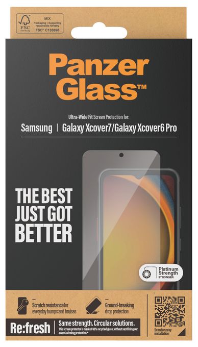 Klare Bildschirmschutzfolie Kunststoff für  Samsung Samsung - Galaxy Xcover 6 Pro, Samsung - Galaxy Xcover 7 Kratzresistent, Schockresistent 7365 