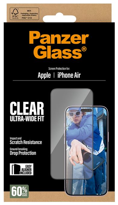 Klare Bildschirmschutzfolie Gehärtetes Glas, Polyethylenterephthalat, Silikon für  Apple Apple - iPhone Air Kratzresistent, Schockresistent 76830 
