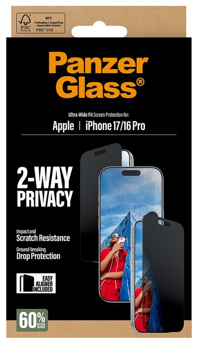 Klare Bildschirmschutzfolie Gehärtetes Glas, Polyethylenterephthalat, Silikon für  Apple Apple - iPhone 17, Apple - iPhone 16 Pro Kratzresistent, Schockresistent 93414 