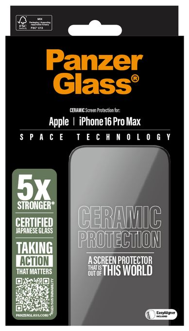 Klare Bildschirmschutzfolie Gehärtetes Glas, Polyethylenterephthalat, Silikon für  Apple Apple - iPhone 16 Pro Max Kratzresistent, Schockresistent Ceramic Displayschutz 