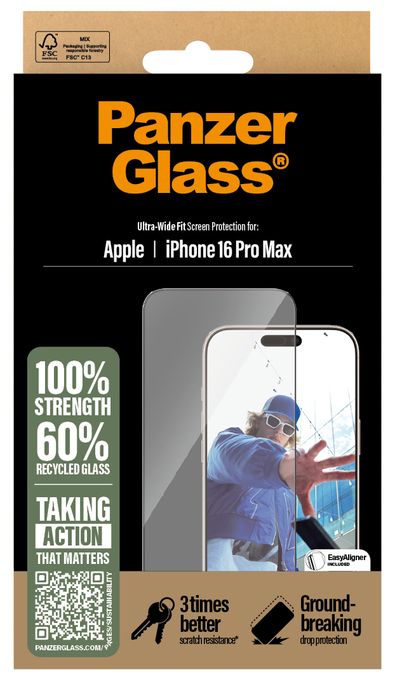 Klare Bildschirmschutzfolie Gehärtetes Glas, Polyethylenterephthalat, Silikon für  Apple Apple - iPhone 16 Pro Max Kratzresistent, Schockresistent Displayschutz 