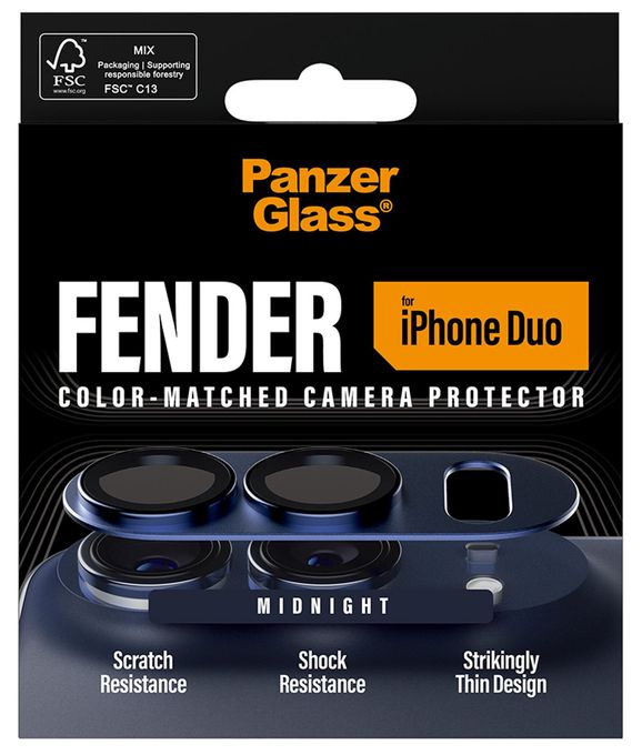 Fender Kameraschutz Midnight iPhone Duo 
