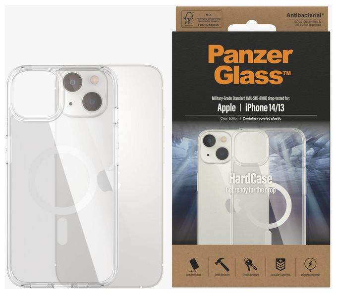Cover für Apple iphone 14  HardCase MagSafe (Transparent) 