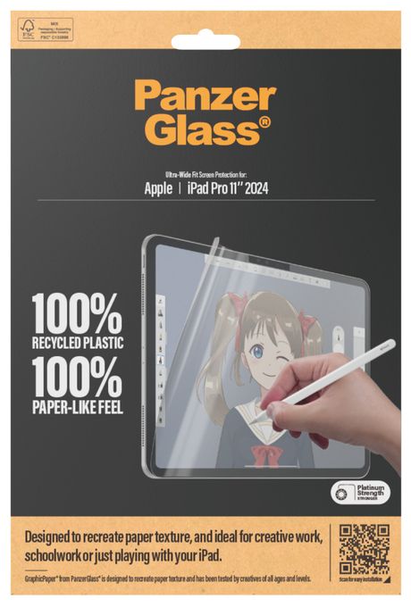 PanzerGlass® GraphicPaper® Displayschutz iPad Pro 11'' (2024-2025) | Ultra-Wide Fit 