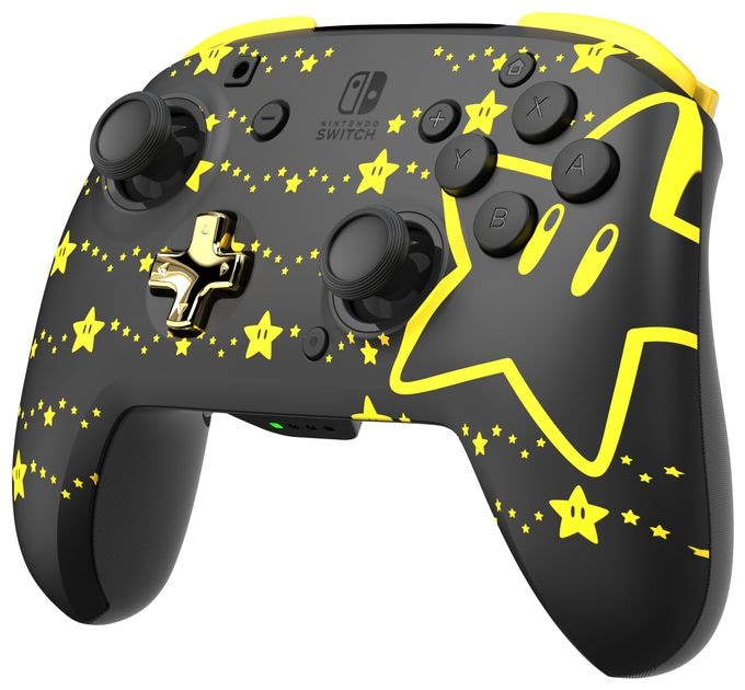 Analog / Digital Gamepad für Nintendo Switch, Nintendo Switch OLED  Rematch Glow Super Mario: Stars (Schwarz, Gelb) 