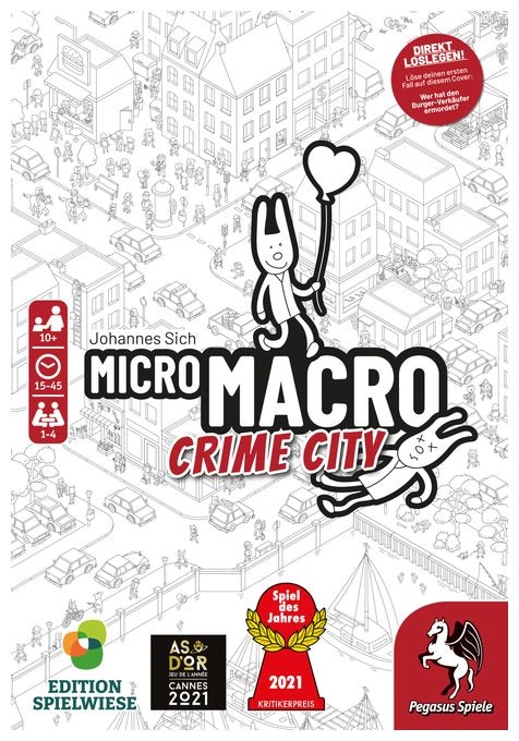 Brettspiel bis zu 4 Spielern ab 10 Jahr(e) 59060G MicroMacro: Crime City 
