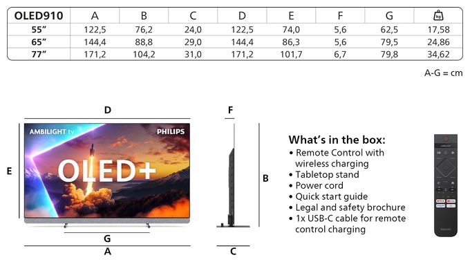 OLED 139,7 cm (55 Zoll) Fernseher 4K Ultra HD VESA 300 x 300 mm  55OLED910/12 (Metallisch) 