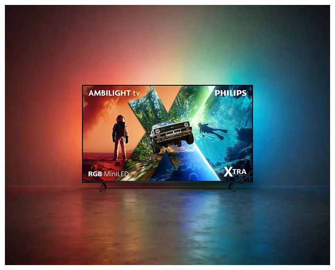 MiniLed 2,16 m (85 Zoll) Fernseher 4K Ultra HD VESA 600 x 400 mm  85MLED981/12 (Chrom) 