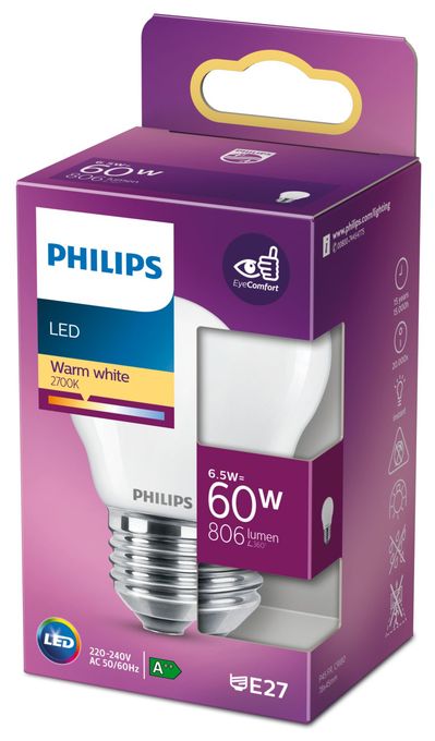 LED Lampe Lüsterkolben E27 EEK: E 806 lm Warmweiß (2700K) entspricht 60 W 8718699762858 