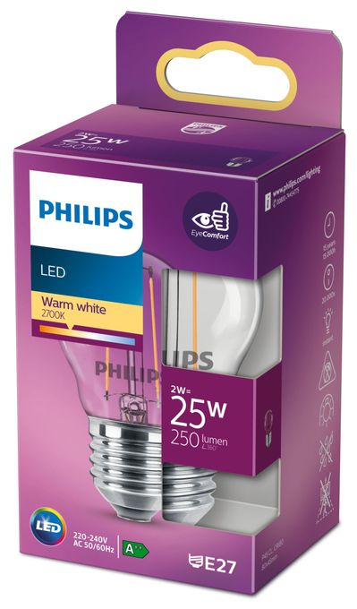 LED Lampe Lüsterkolben E27 EEK: E 250 lm Warmweiß (2700K) entspricht 25 W 8718699763299 