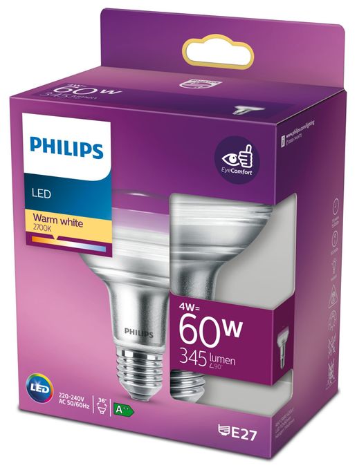 LED Lampe Reflektor E27 EEK: F 345 lm Warmweiß (2700K) entspricht 60 W 8718699773854 