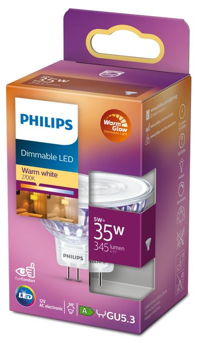 LED Lampe Punkt GU5.3 EEK: G 345 lm entspricht 35 W Dimmbar 8718699773991 
