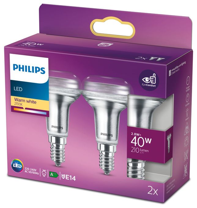 LED Lampe Reflektor E14 EEK: F 210 lm Warmweiß (2700K) entspricht 40 W 8718699774257 