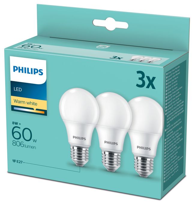 LED Lampe Tropfen E27 EEK: F 806 lm Warmweiß (2700K) entspricht 60 W 8718699775490 