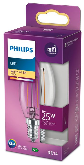 LED Lampe Kerze E14 EEK: E 250 lm Warmweiß (2700K) entspricht 25 W 8718699777531 