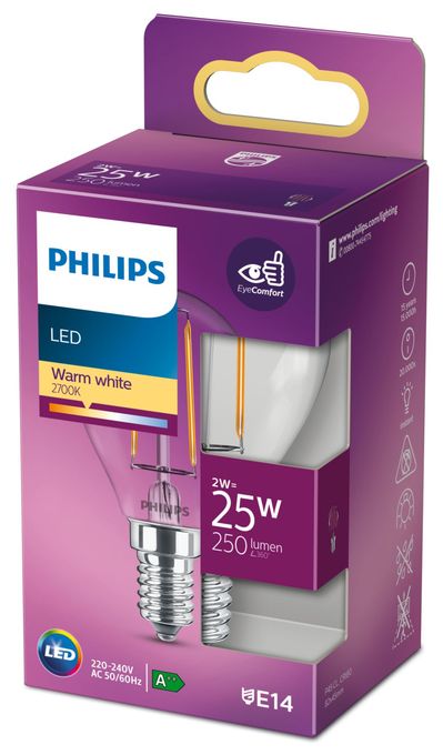 LED Lampe Lüsterkolben E14 EEK: E 250 lm Warmweiß (2700K) entspricht 25 W 8718699777555 