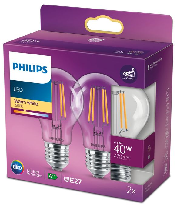 LED Lampe Tropfen E27 EEK: F 470 lm Warmweiß (2700K) entspricht 40 W 8718699777593 
