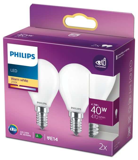 LED Lampe Lüsterkolben E14 EEK: F 470 lm Warmweiß (2700K) entspricht 40 W 8718699777715 