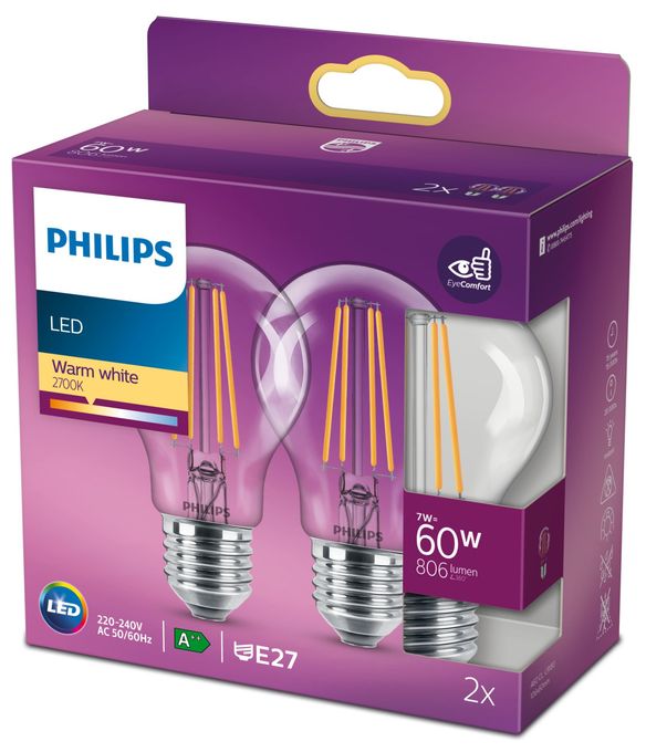 LED Lampe Tropfen E27 EEK: E 806 lm Warmweiß (2700K) entspricht 60 W 8718699777739 