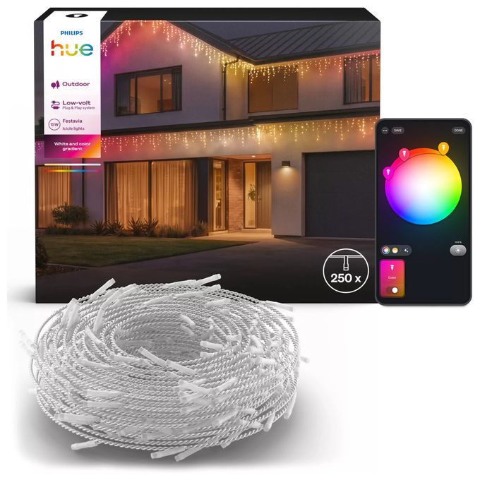 Festavia Eiszapfen Lichterkette – 8,5 m, 250 LEDs 