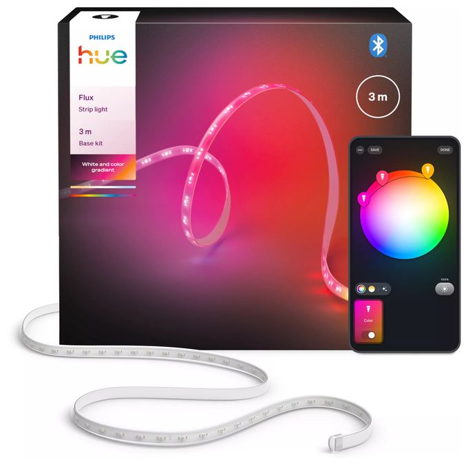 Intelligenter Leuchtstreifen 3000 mm Multi Hue Flux Strip Light 3 m Base Kit 