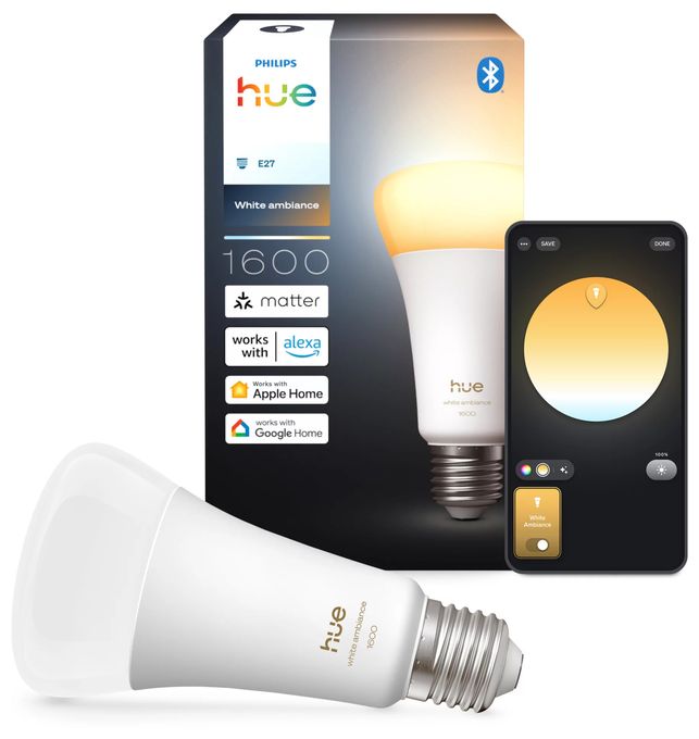LED Intelligentes Leuchtmittel Kaltweiße, Warmweiß Hue White Ambiance A67 E27 – 1600 lm 