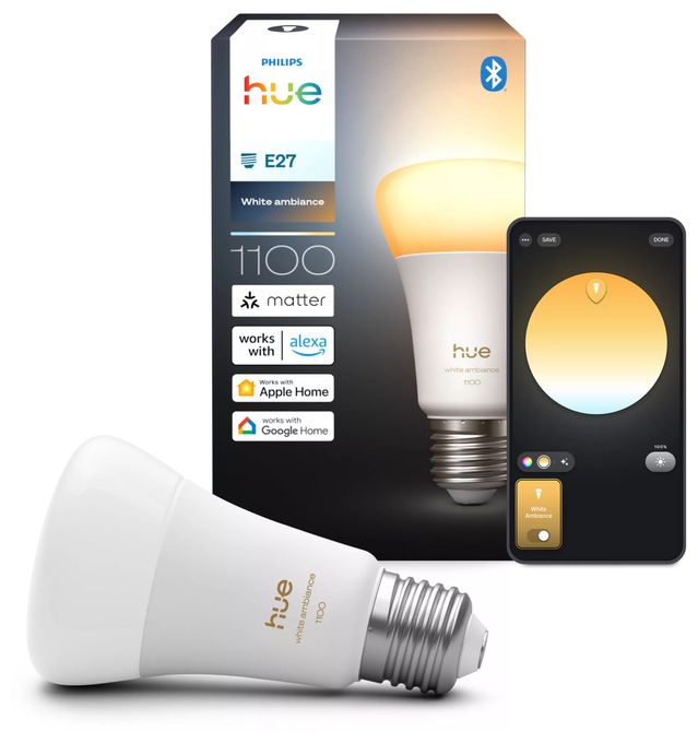 LED Intelligentes Leuchtmittel Warmweiß, Kaltweiße Hue White Ambiance A60 E27 – 1100 lm 