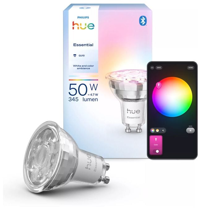 LED Intelligentes Leuchtmittel Multi Hue White and Color Ambiance Essential GU10 - 345 lm 