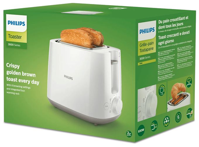 Toaster 830 W 2 Scheibe(n) 8 Stufen HD2581/00 Daily Collection 