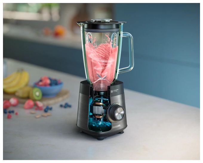 2 l Standmixer 6 Geschwindigkeiten 1200 W  Serie 5000 HR3041/00 (Anthrazit, Schwarz) 