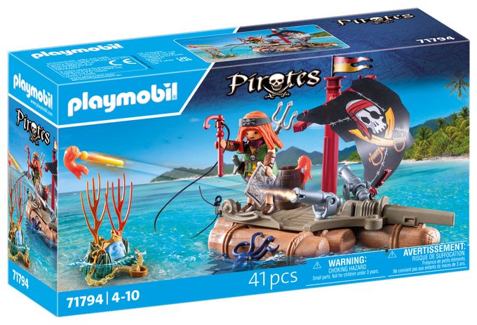 Schatzbergung auf Piratenfloss 
