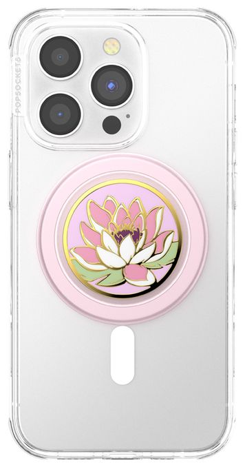 Fingerring  PopGrip Enamel Water Lily (Mehrfarbig, Pink) 