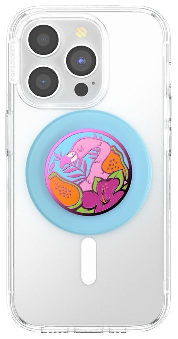 Fingerring  PopGrip Flamingo (Blau, Mehrfarbig) 