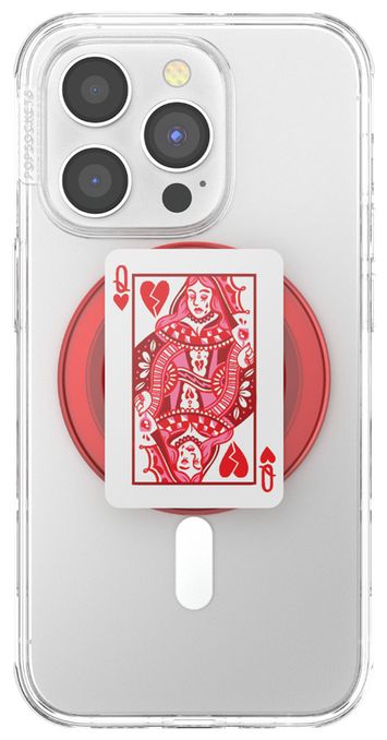 Fingerring  PopGrip Heartbreaker Queen (Rot, Weiß) 