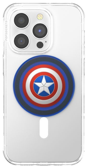 Fingerring für Jede Marke  PopGrip MagSafe Enamel Captain America (Blau, Rot, Weiß) 