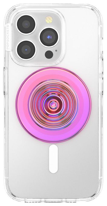 Fingerring für Apple iPhone 12+  PopGrip MagSafe Ripple Iridescent Aviation Opalescent (Pink) 
