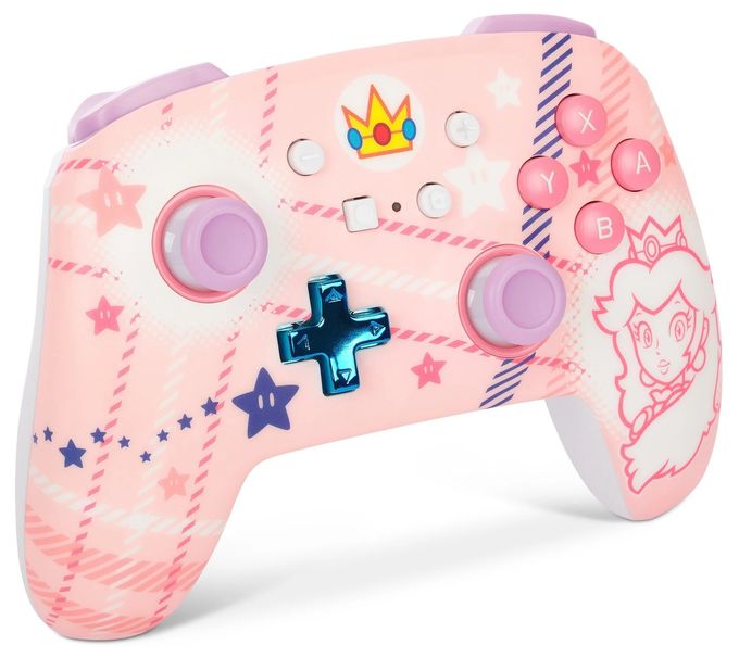 Gamepad für Nintendo Switch, Nintendo Switch Lite, Nintendo Switch OLED  Enhanced Wireless Controller Super Mario Princess Peach Plaid (Pink) 