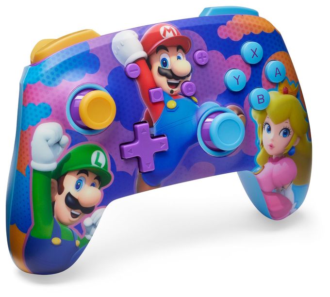 Analog / Digital Gamepad für Nintendo Switch, Nintendo Switch Lite, Nintendo Switch OLED  Enhanced Wireless Controller Super Mario - Color Splash Heroes (Mehrfarbig) 