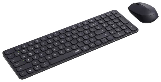Büro Tastatur RF Wireless + Bluetooth 2.4 GHz  9710M (Dunkles Grau) 