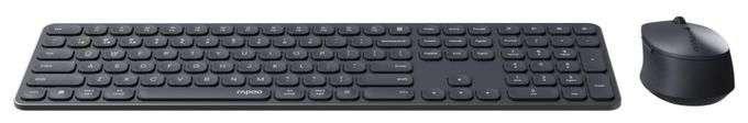 Büro Tastatur RF Wireless + Bluetooth 2.4 GHz  9810M (Dunkles Grau) 