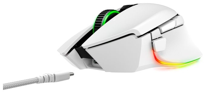 30000 DPI Gaming Maus Optisch  Basilisk V3 Pro (Weiß) 