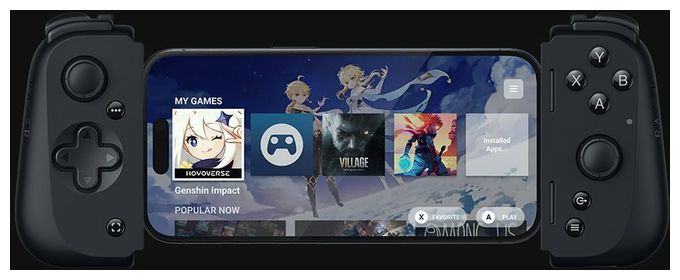 Gamepad für Android, PC, iOS  Kishi V2 (Schwarz) 