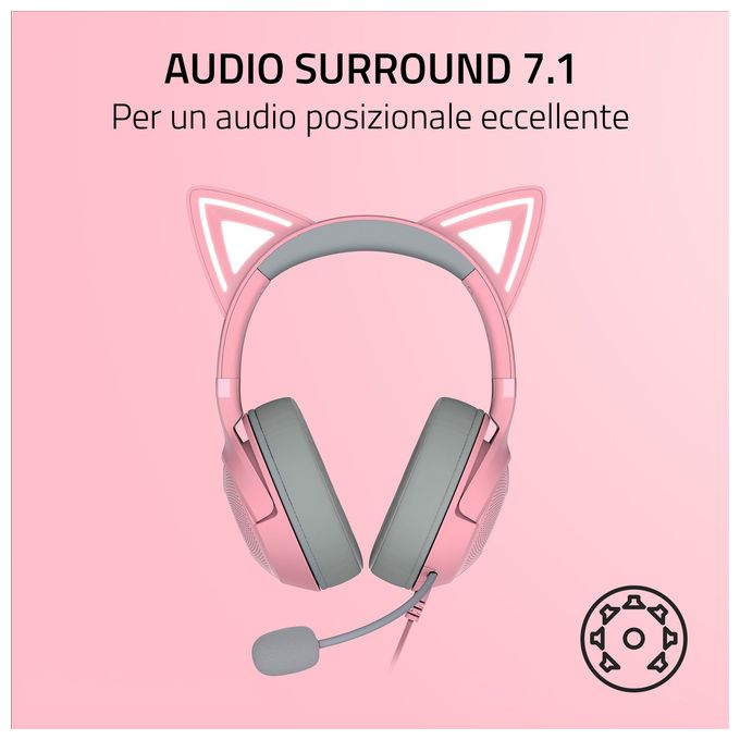 Over Ear Kopfhörer Kabelgebunden  Kraken Kitty V2 (Rose) 