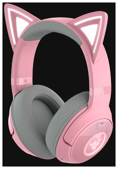 Over Ear Bluetooth Kopfhörer kabellos 40 h Laufzeit  Kraken Kitty V2 (Pink) 