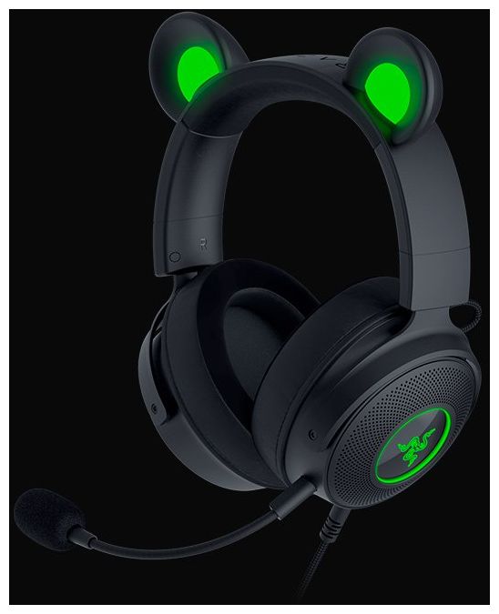 Over Ear Kopfhörer Kabelgebunden USB Typ-A  Kraken Kitty V2 Pro (Schwarz) 
