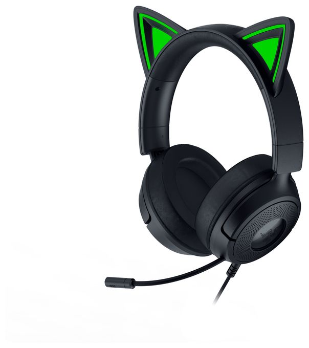 Over Ear Kopfhörer Kabelgebunden USB Typ-A  Kraken Kitty V3 X (Schwarz) 