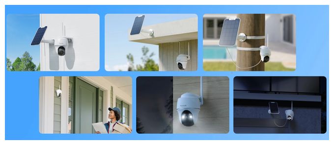 IP-Sicherheitskamera Innen & Außen Nachtsicht  B430 Solar (Weiß) 