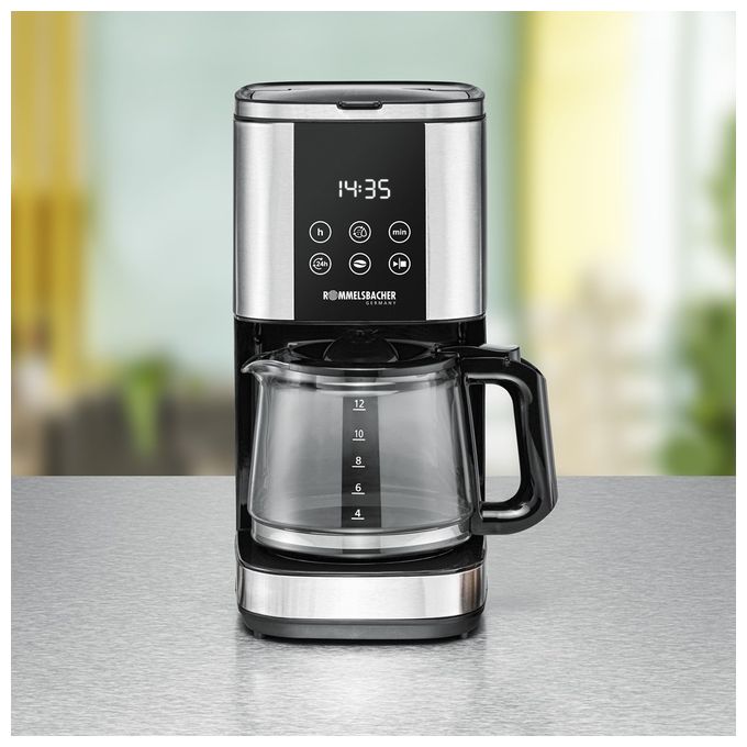 12 Tassen Filterkaffeemaschine 1,5 l  FKM1000 (Schwarz, Edelstahl) 