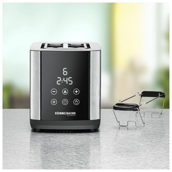 Toaster 850 W 2 Scheibe(n) 9 Stufen  TO850 (Schwarz, Edelstahl) 